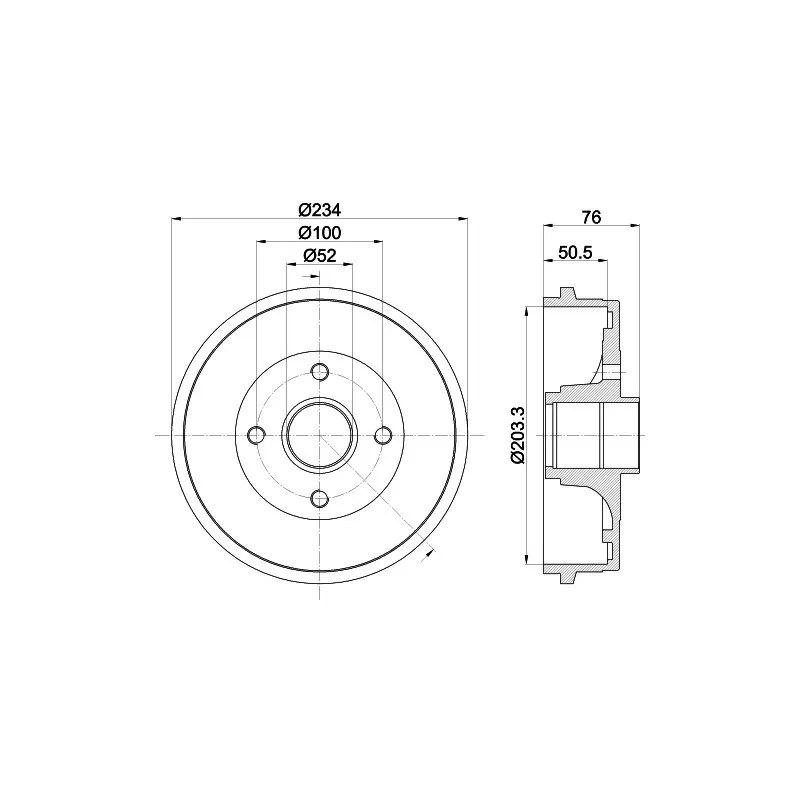 Tambour de frein MINTEX MBD317