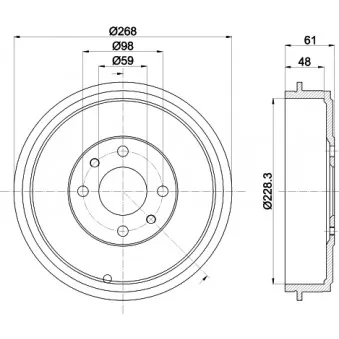 Tambour de frein MINTEX MBD319