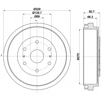 Tambour de frein MINTEX MBD321