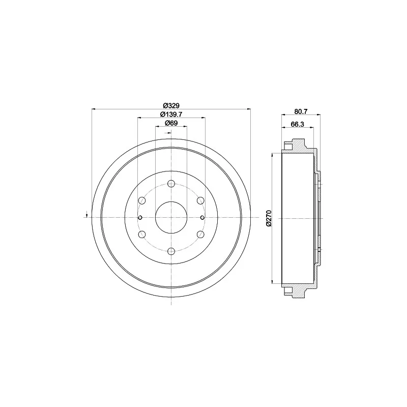 Tambour de frein MINTEX MBD321