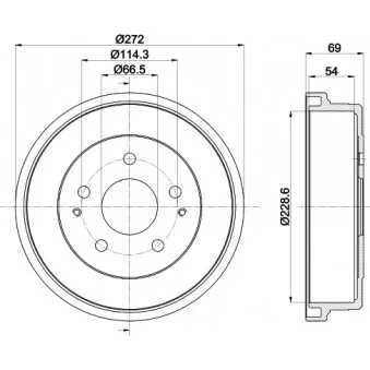 Tambour de frein MINTEX MBD322