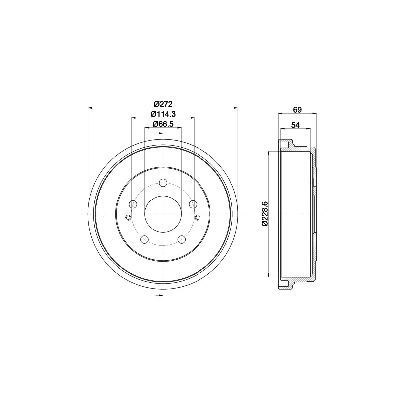 Tambour de frein MINTEX MBD322