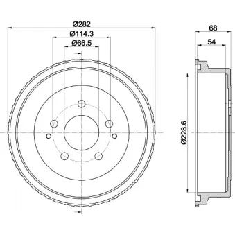 Tambour de frein MINTEX MBD323