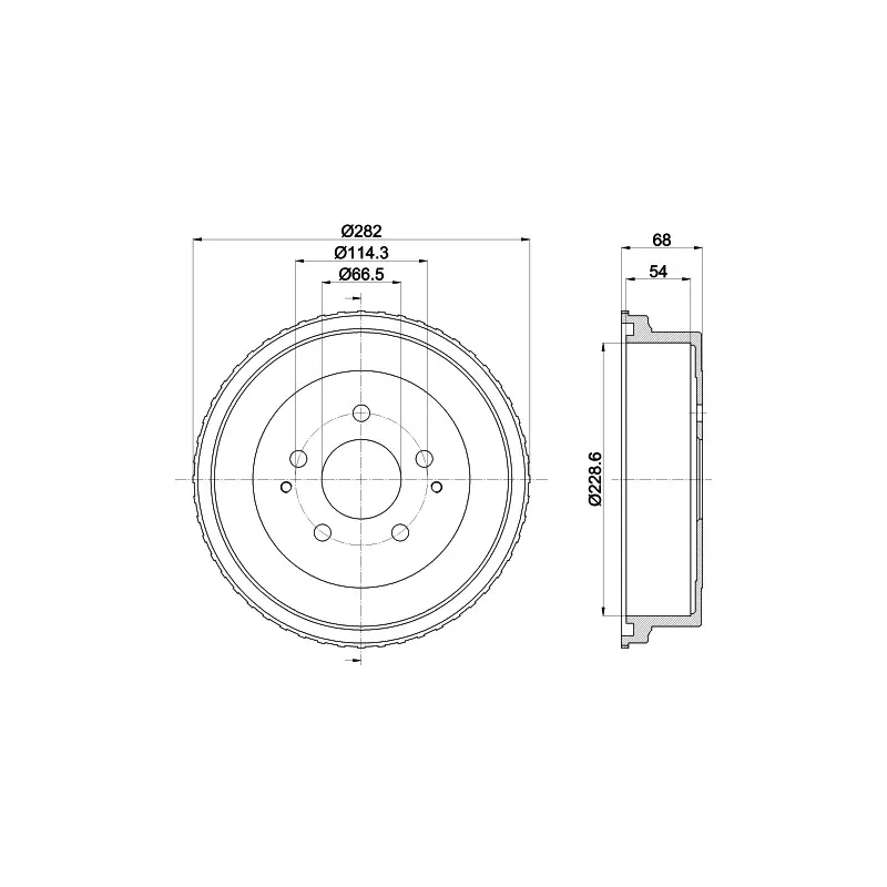 Tambour de frein MINTEX MBD323