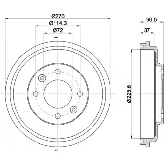 Tambour de frein MINTEX MBD324