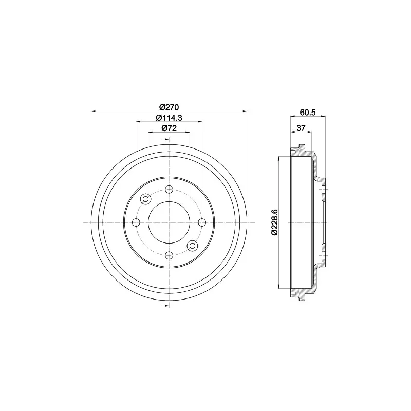 Tambour de frein MINTEX MBD324