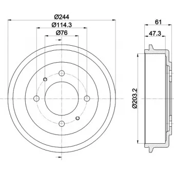 Tambour de frein MINTEX MBD328