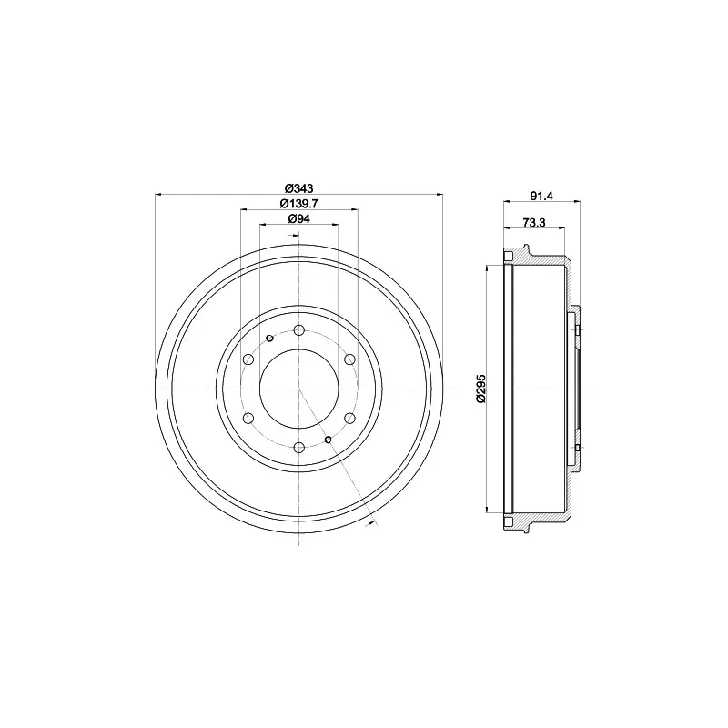 Tambour de frein MINTEX MBD333
