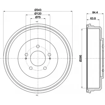 Tambour de frein MINTEX MBD338