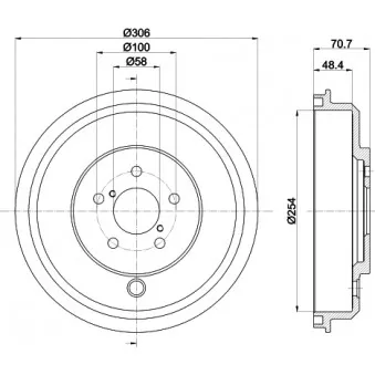 Tambour de frein MINTEX MBD340
