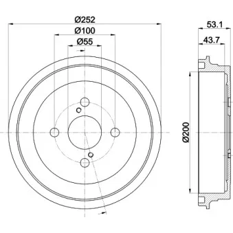 Tambour de frein MINTEX MBD341