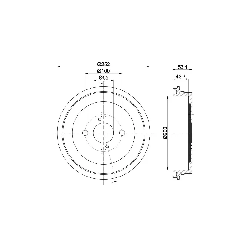 Tambour de frein MINTEX MBD341