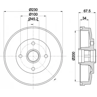Tambour de frein MINTEX MBD345