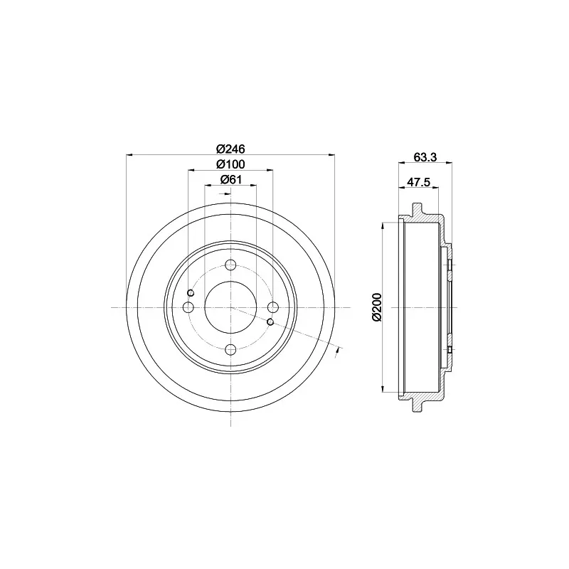 Tambour de frein MINTEX MBD349