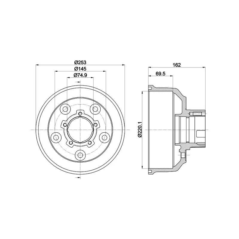 Tambour de frein MINTEX MBD350