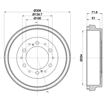 Tambour de frein MINTEX MBD351