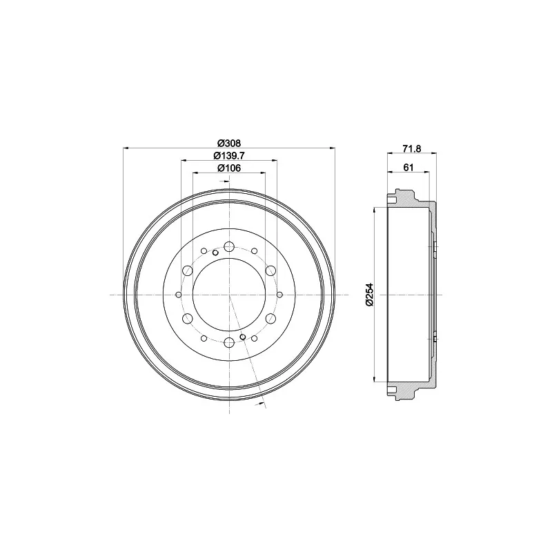 Tambour de frein MINTEX MBD351