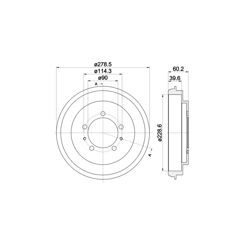 Tambour de frein MINTEX MBD352