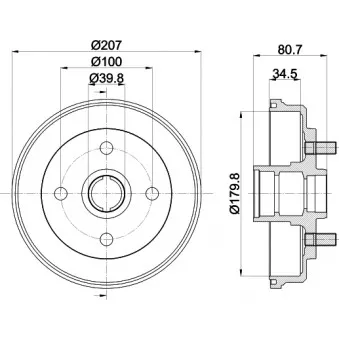Tambour de frein MINTEX MBD354