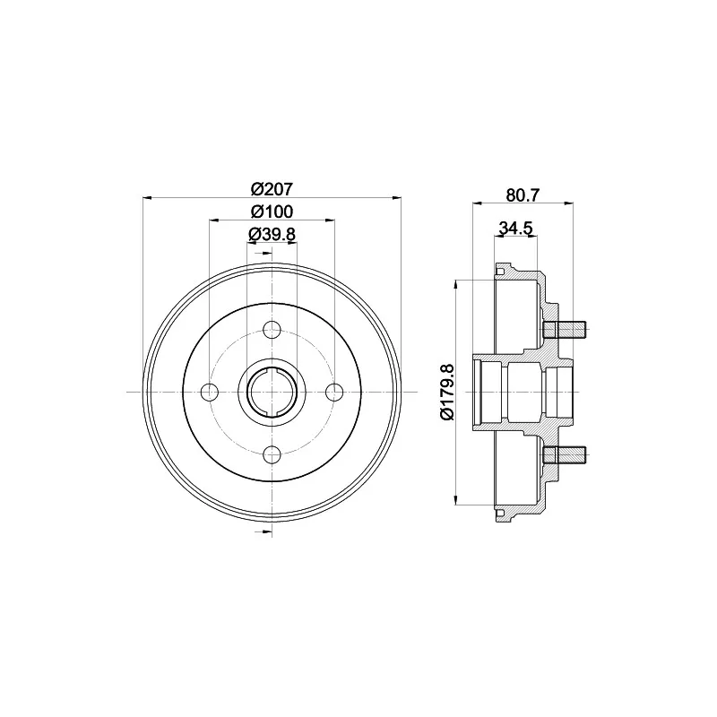 Tambour de frein MINTEX MBD354