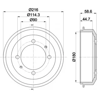 Tambour de frein MINTEX MBD356