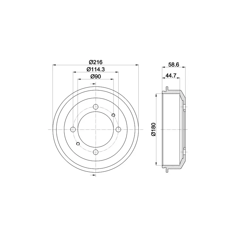 Tambour de frein MINTEX MBD356