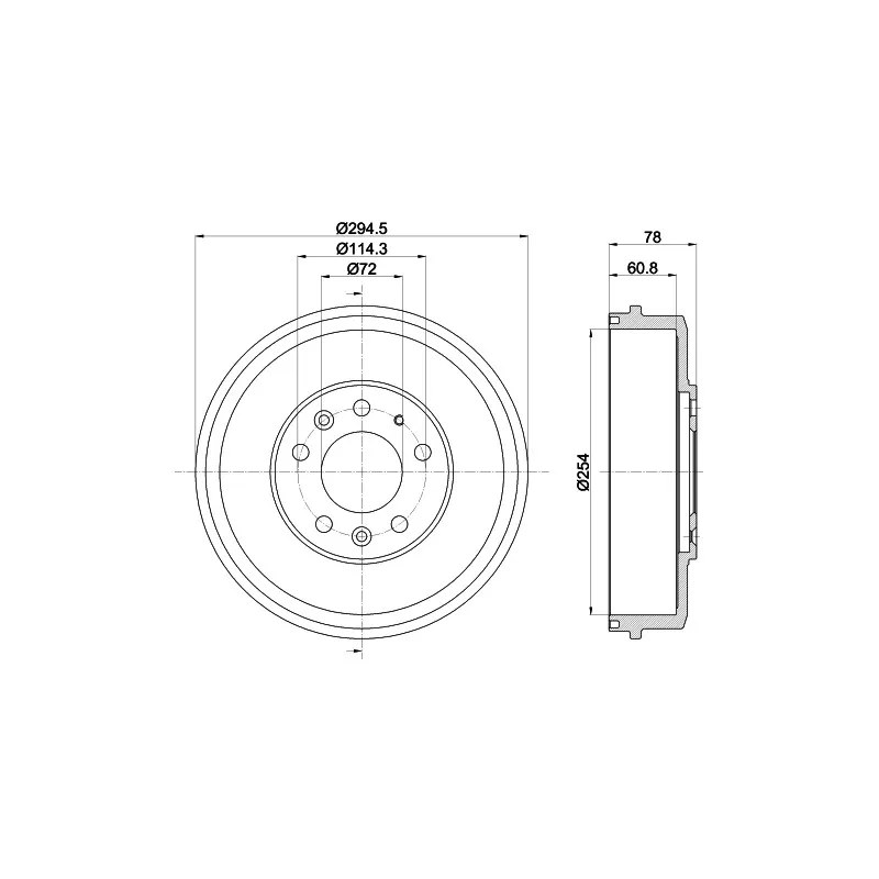 Tambour de frein MINTEX MBD358