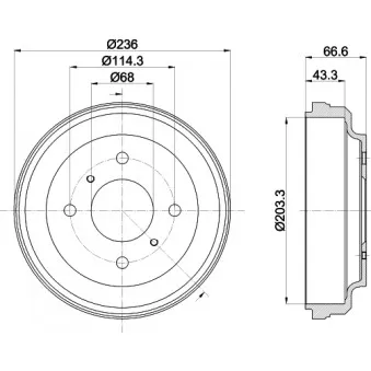 Tambour de frein MINTEX MBD363