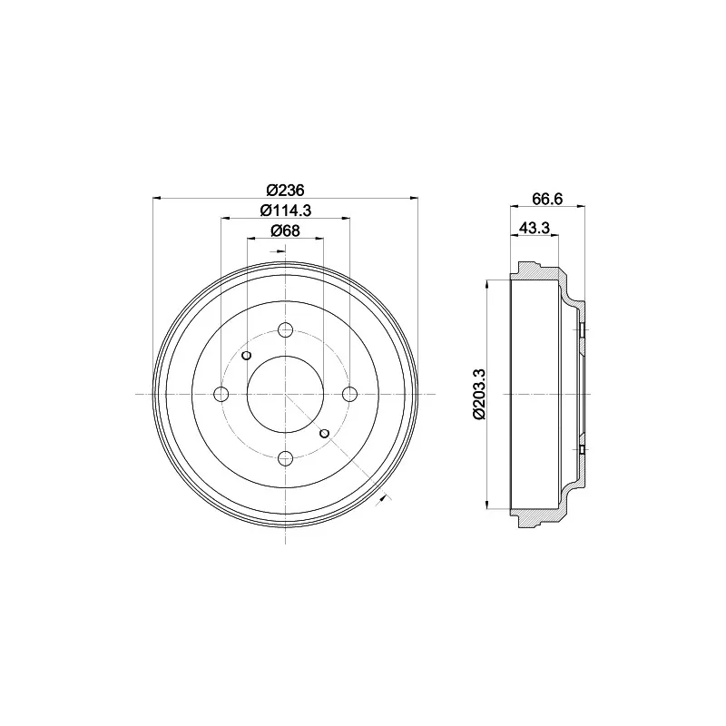 Tambour de frein MINTEX MBD363