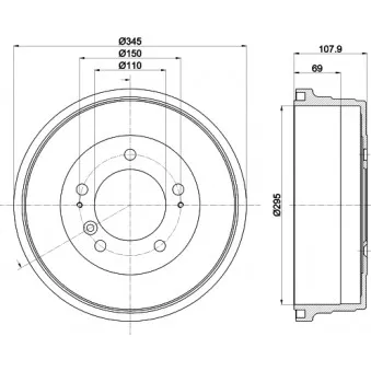 Tambour de frein MINTEX MBD365