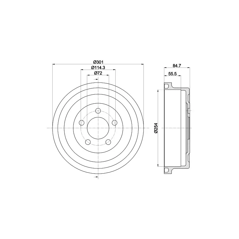 Tambour de frein MINTEX MBD367