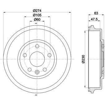 Tambour de frein MINTEX MBD370