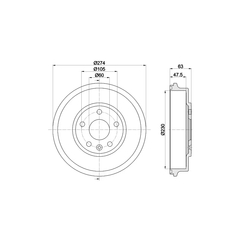 Tambour de frein MINTEX MBD370