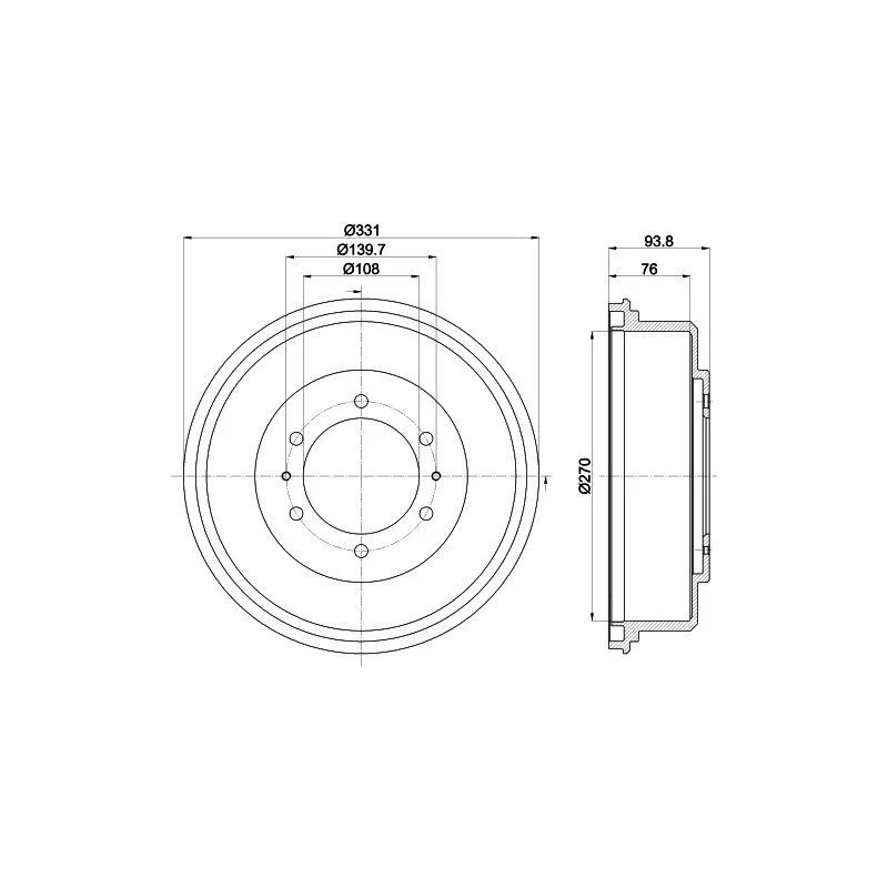 Tambour de frein MINTEX MBD371