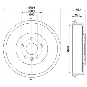 Tambour de frein MINTEX MBD375