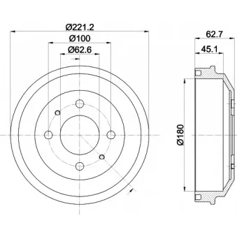 Tambour de frein MINTEX MBD377