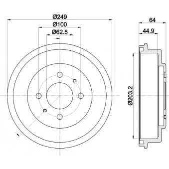 Tambour de frein MINTEX MBD378