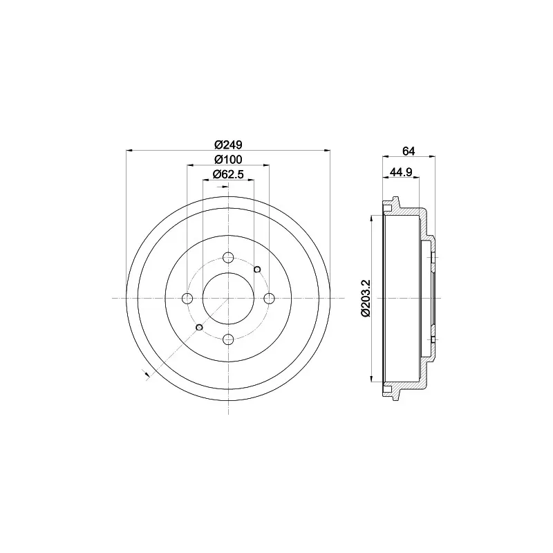 Tambour de frein MINTEX MBD378
