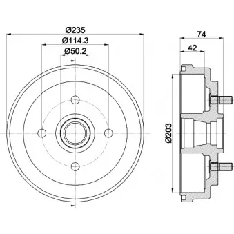 Tambour de frein MINTEX MBD382