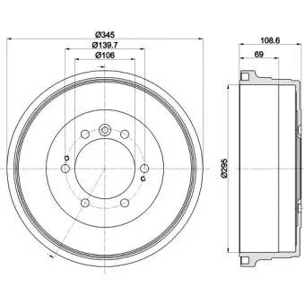 Tambour de frein MINTEX MBD383