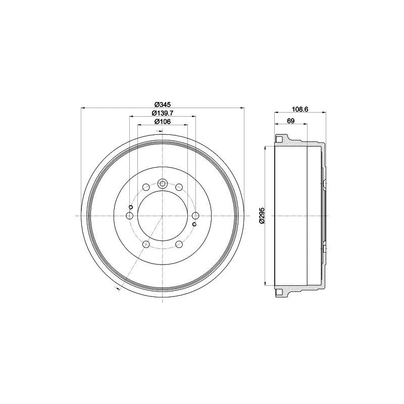 Tambour de frein MINTEX MBD383