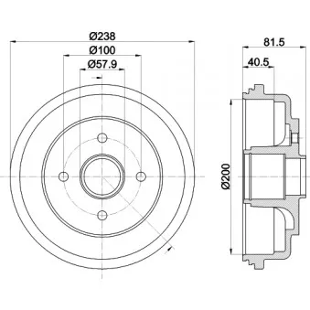 Tambour de frein MINTEX MBD385