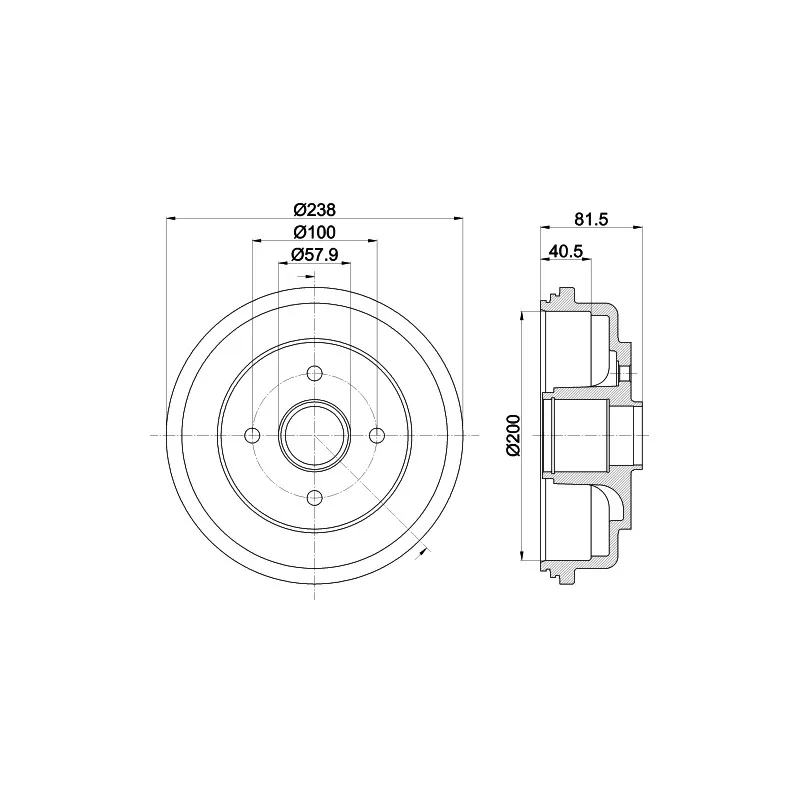 Tambour de frein MINTEX MBD385