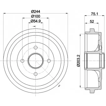 Tambour de frein MINTEX MBD386