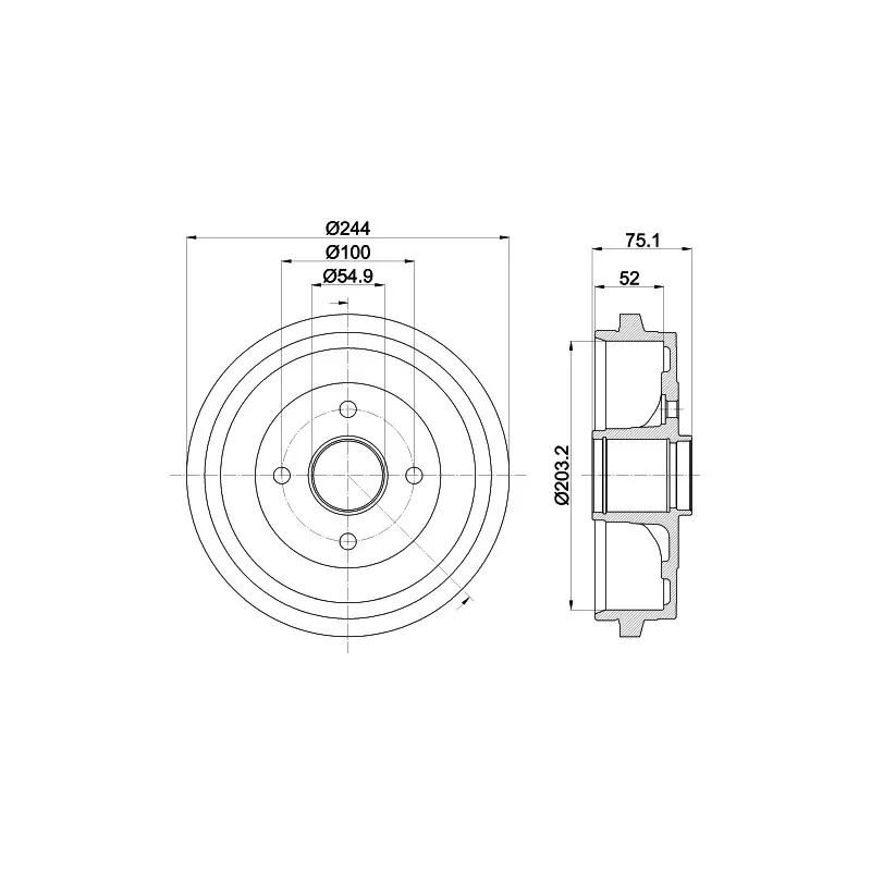 Tambour de frein MINTEX MBD386