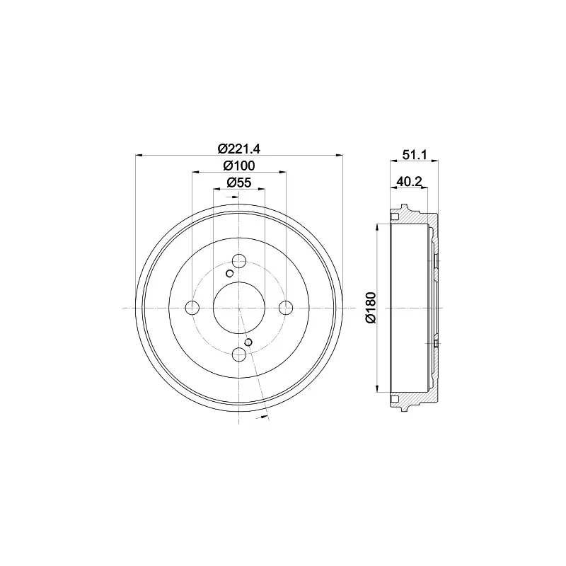 Tambour de frein MINTEX MBD393
