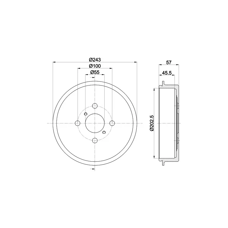 Tambour de frein MINTEX MBD404