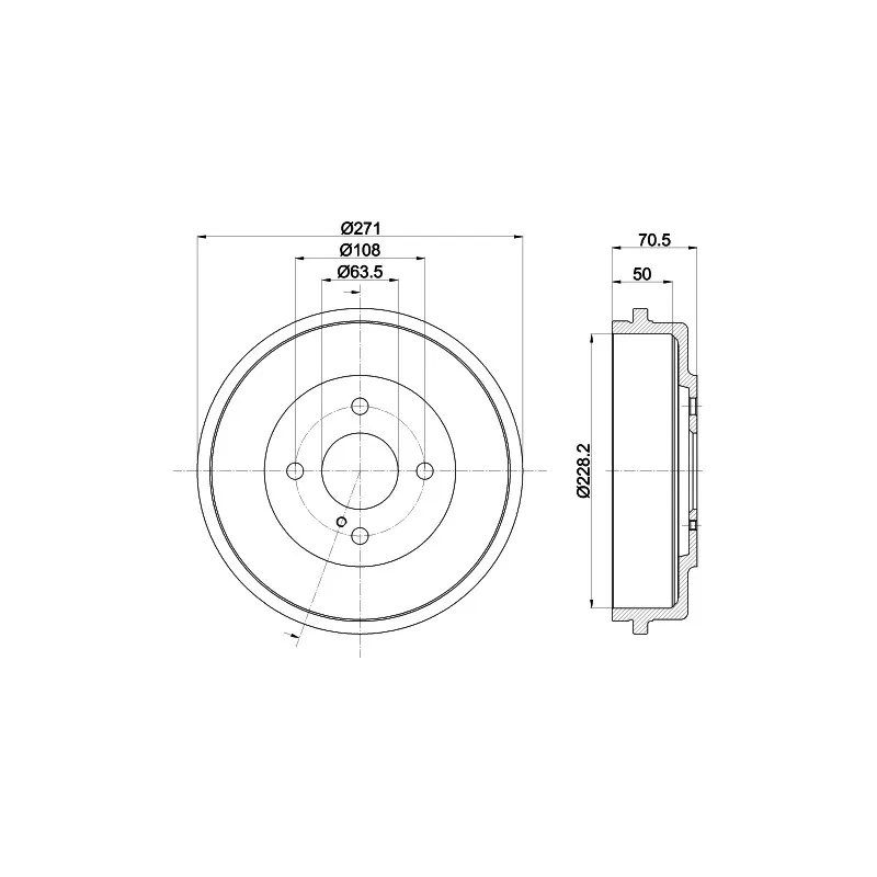 Tambour de frein MINTEX MBD406