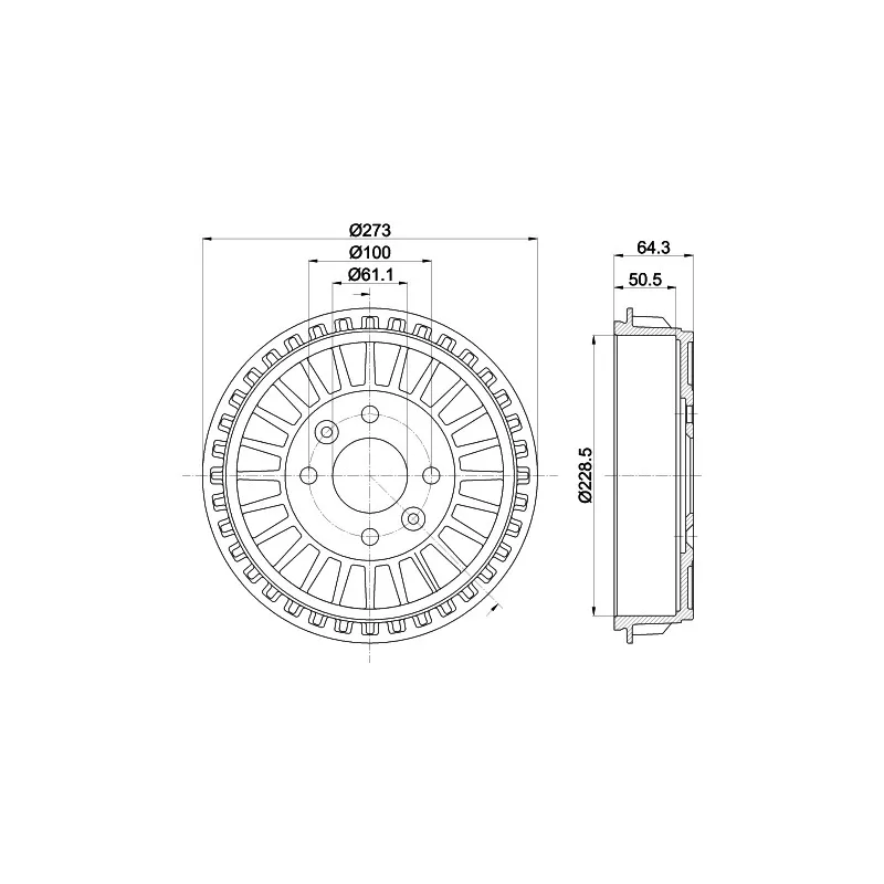 Tambour de frein MINTEX MBD409