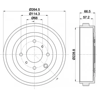 Tambour de frein MINTEX MBD412